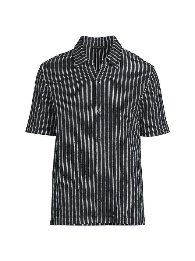 Mens Striped Boucl Short-Sleeve Shirt Product Image