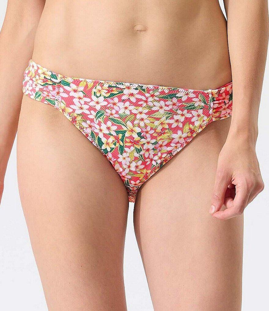 Tommy Bahama Island Cays Reversible Floral Print Shirred Tab Side Hipster Swim Bottom Product Image