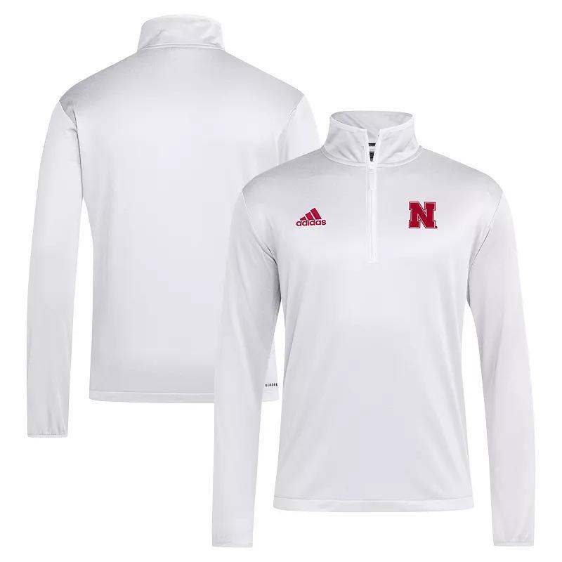 Mens adidas Nebraska Huskers Coaches Sideline Quarter-Zip Top Product Image