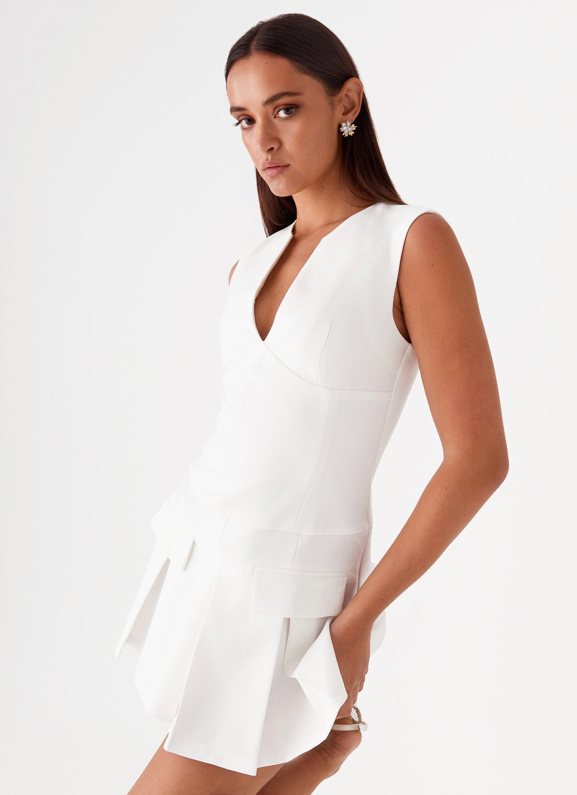 Cassia Mini Dress - White Product Image