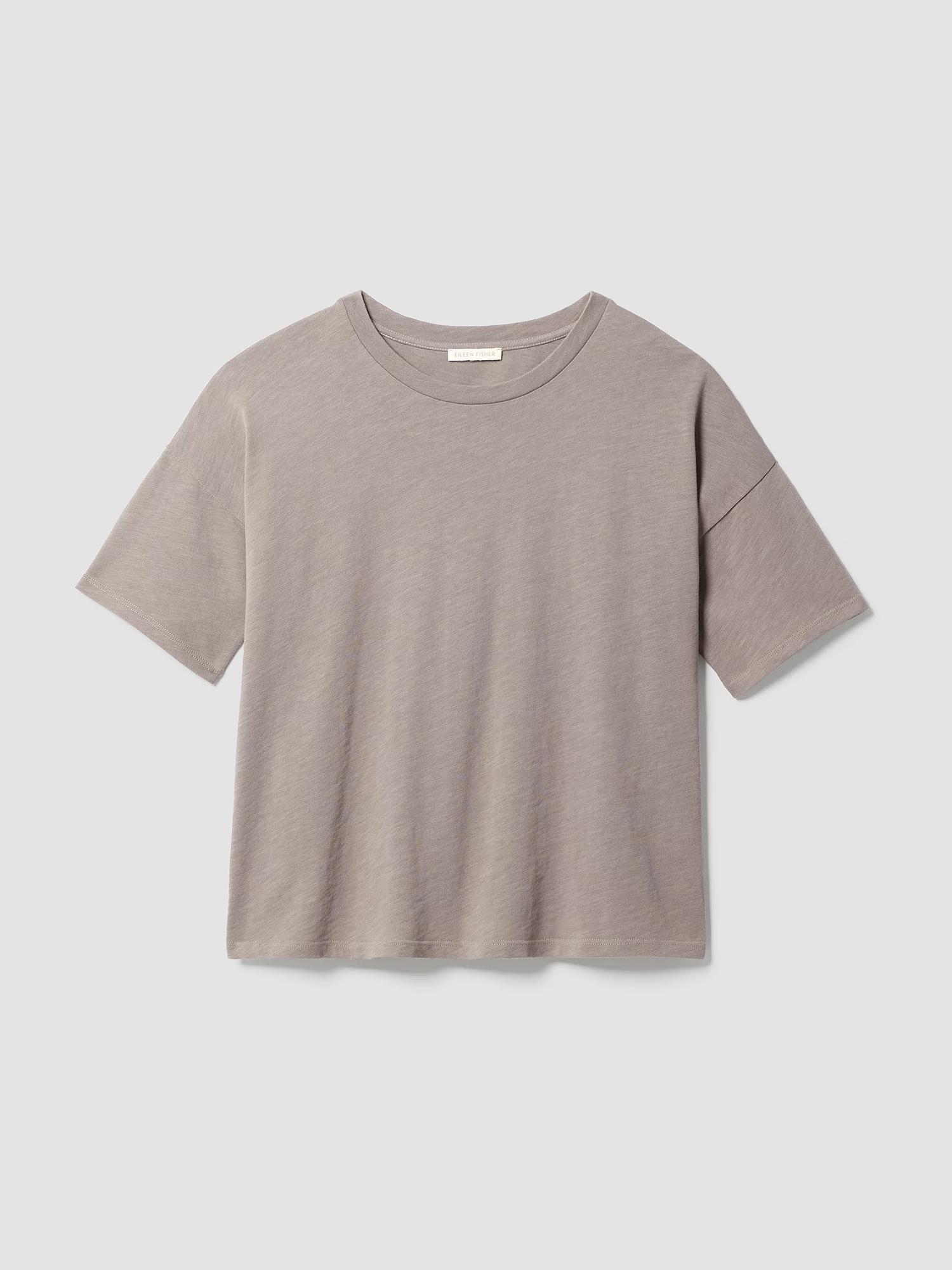 EILEEN FISHER Cozy Organic Cotton Slub Teefemale Product Image