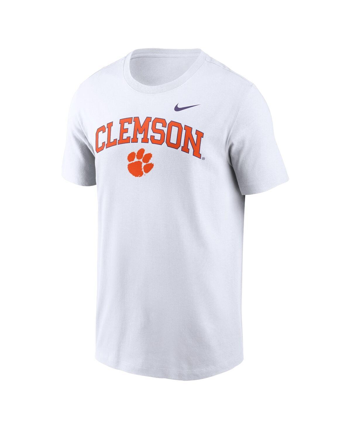 NIKE Men's White Clemson Tigers Blitz 2-hit T-shirt Product Image