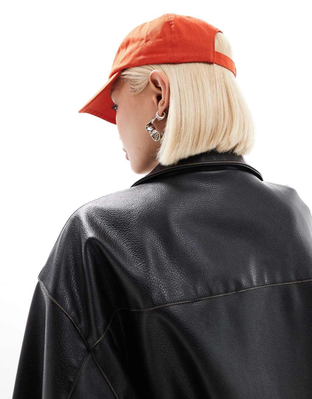 COLLUSION Womens branded cap in red product image