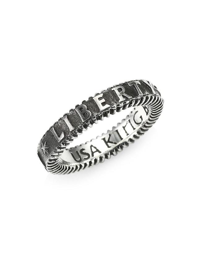 Mens Sterling Silver Liberty Ring Product Image