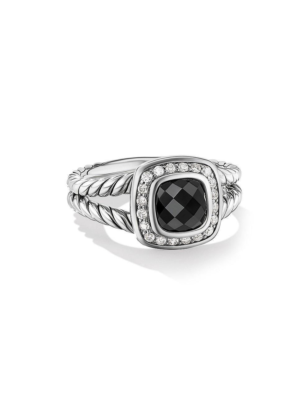 David Yurman Petite Albion Ring with Black Onyx & Diamonds Product Image