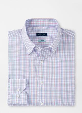 Peter Millar Mens Seawell Cotton Sport Shirt | Color: Peach Bloom | Size: XL Product Image