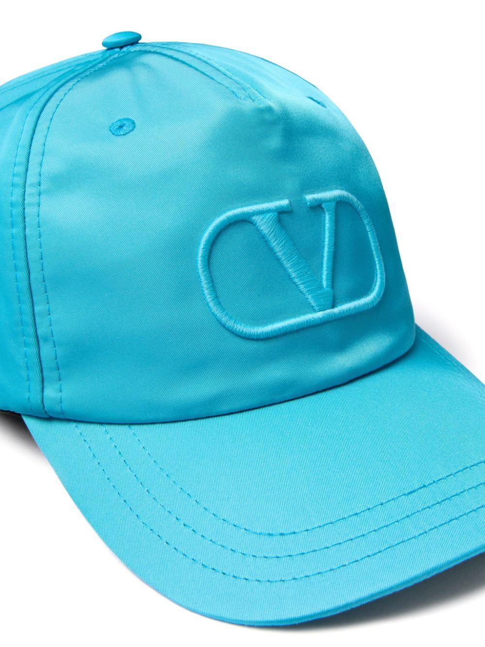 VALENTINO GARAVANI Embroidered Logo Baseball Cap In Blue Product Image