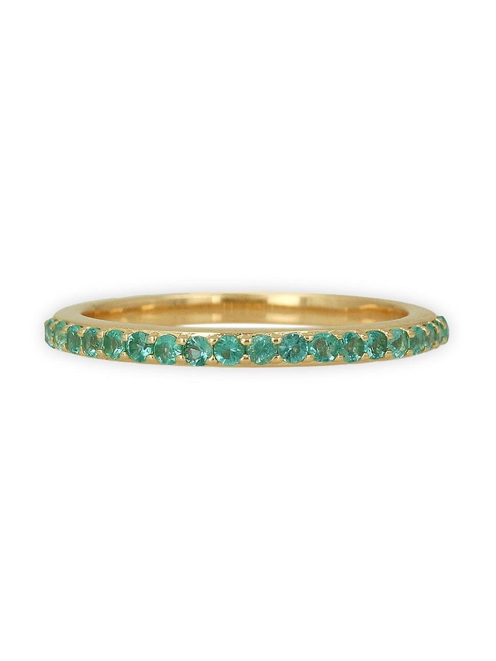 Womens 14K Yellow Gold & Emerald Ring Product Image