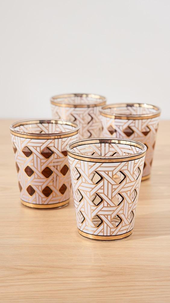 Jonathan Adler Basket Weave Glassware Set Of 4 | Shopbop Product Image