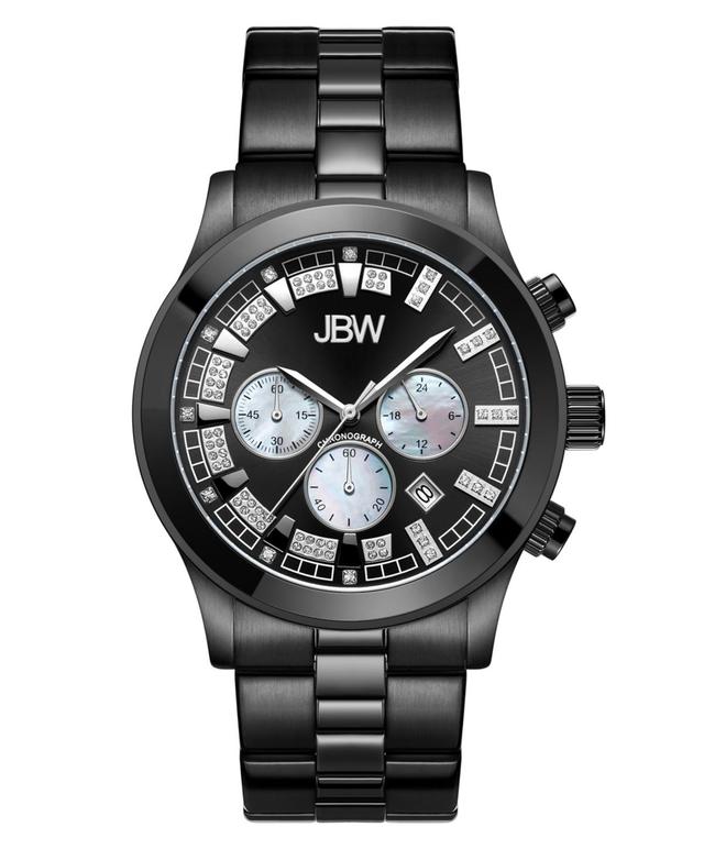 Jbw Mens Delano Diamond (1/5 ct.t.w.) Black Ion-Plated Stainless Steel Watch - Black Product Image