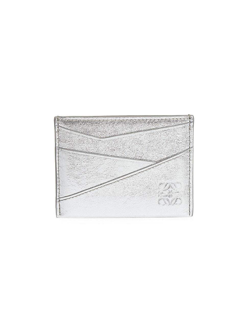 Womens Puzzle Plain Leather Cardholder Product Image