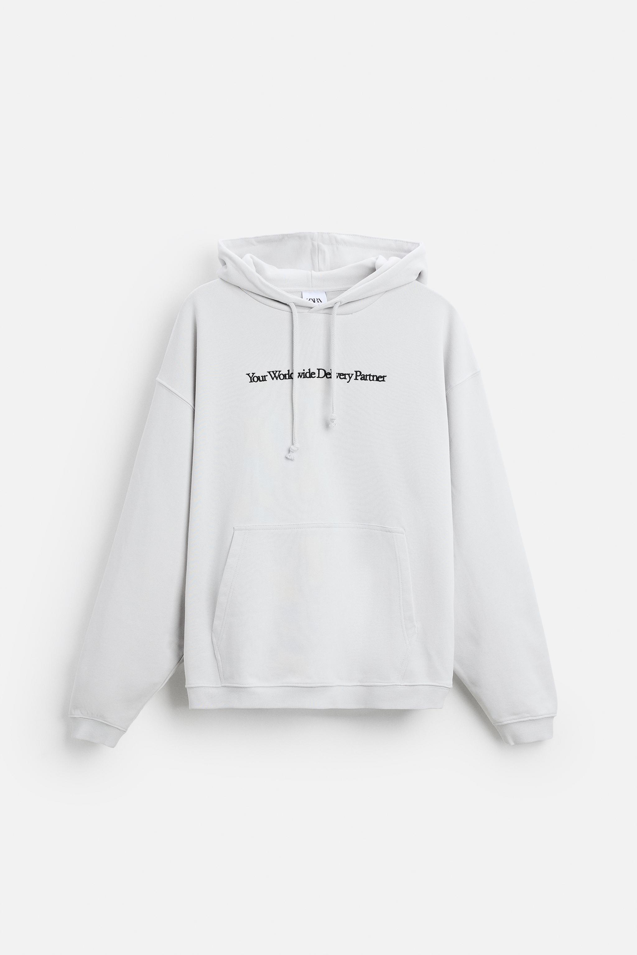 EMBROIDERED TEXT SWEATSHIRT Product Image