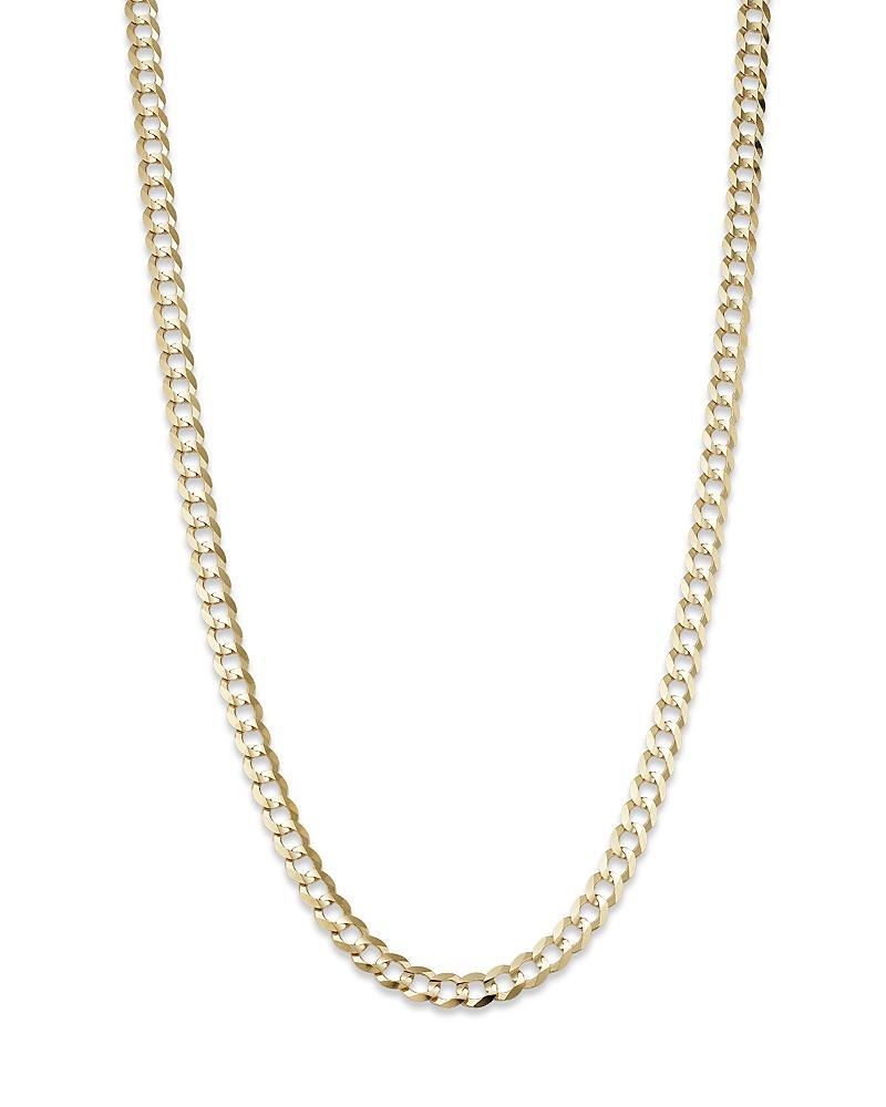 Bloomingdales Fine Collection Mens Comfort Curb Link Chain Necklace in 14K Yellow Gold, 24 - Exclusive Product Image