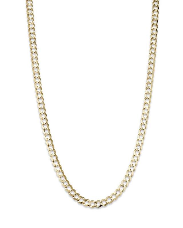 Bloomingdales Fine Collection Mens Comfort Curb Link Chain Necklace in 14K Yellow Gold, 24 - Exclusive Product Image