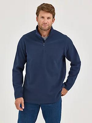 Men's Wrangler Quarter Zip Waffle Fleece Pullover | Men's Sweaters & Sweatshirts | Wrangler® Product Image