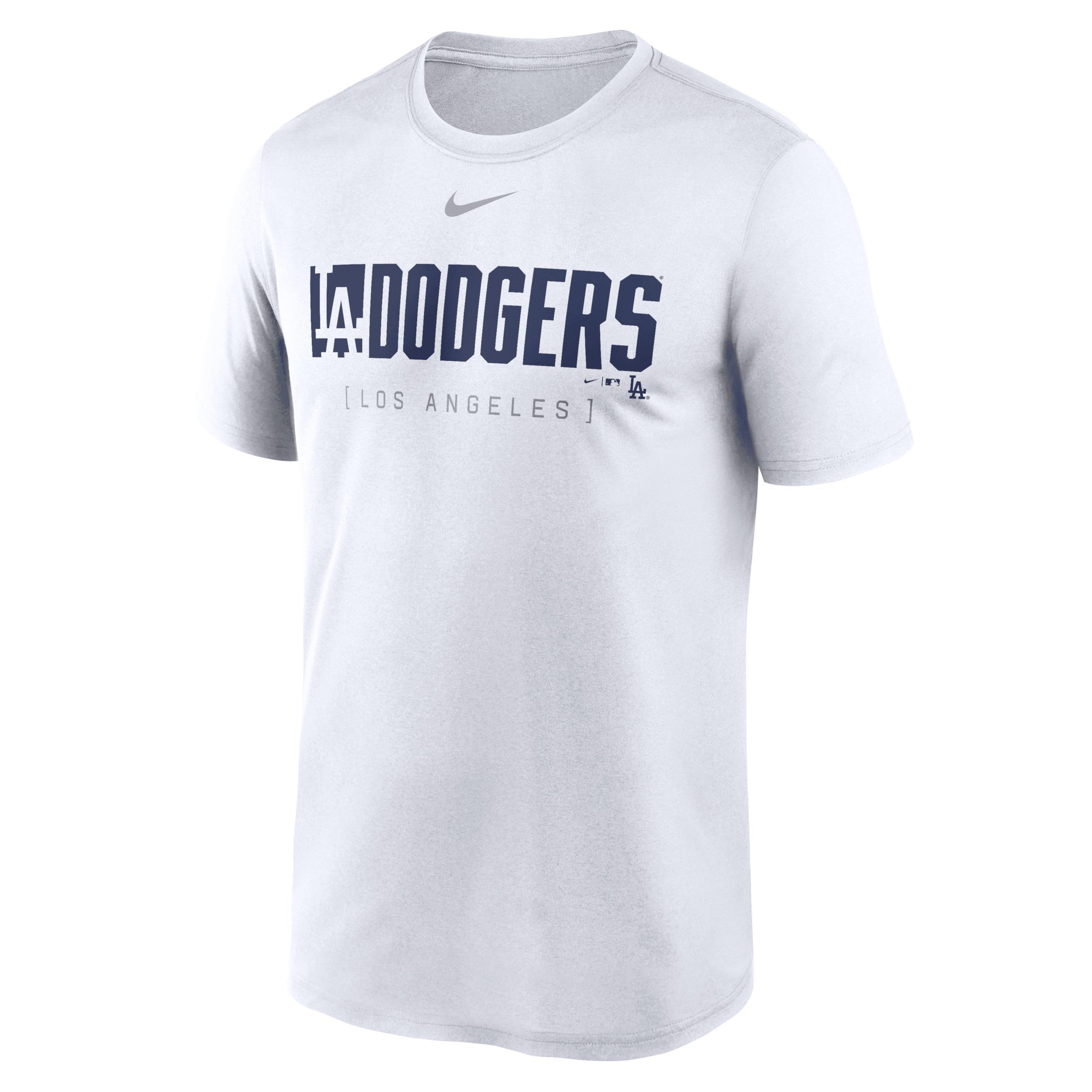 Nike Mens White Los Angeles Dodgers Knockout Legend Performance T-Shirt Product Image