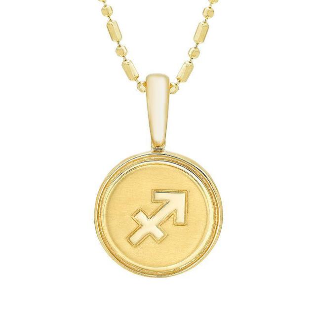 Its Personal 14k Gold Zodiac Sagittarius Medallion Pendant Necklace, Womens Product Image