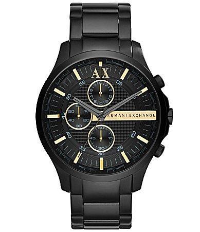 AX Armani Exchange Mens Chronograph Black IP Stainless Steel Bracelet Watch Product Image