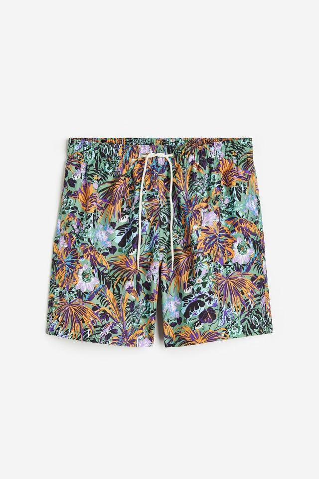 H & M - Patterned Swim Shorts - Orange Product Image