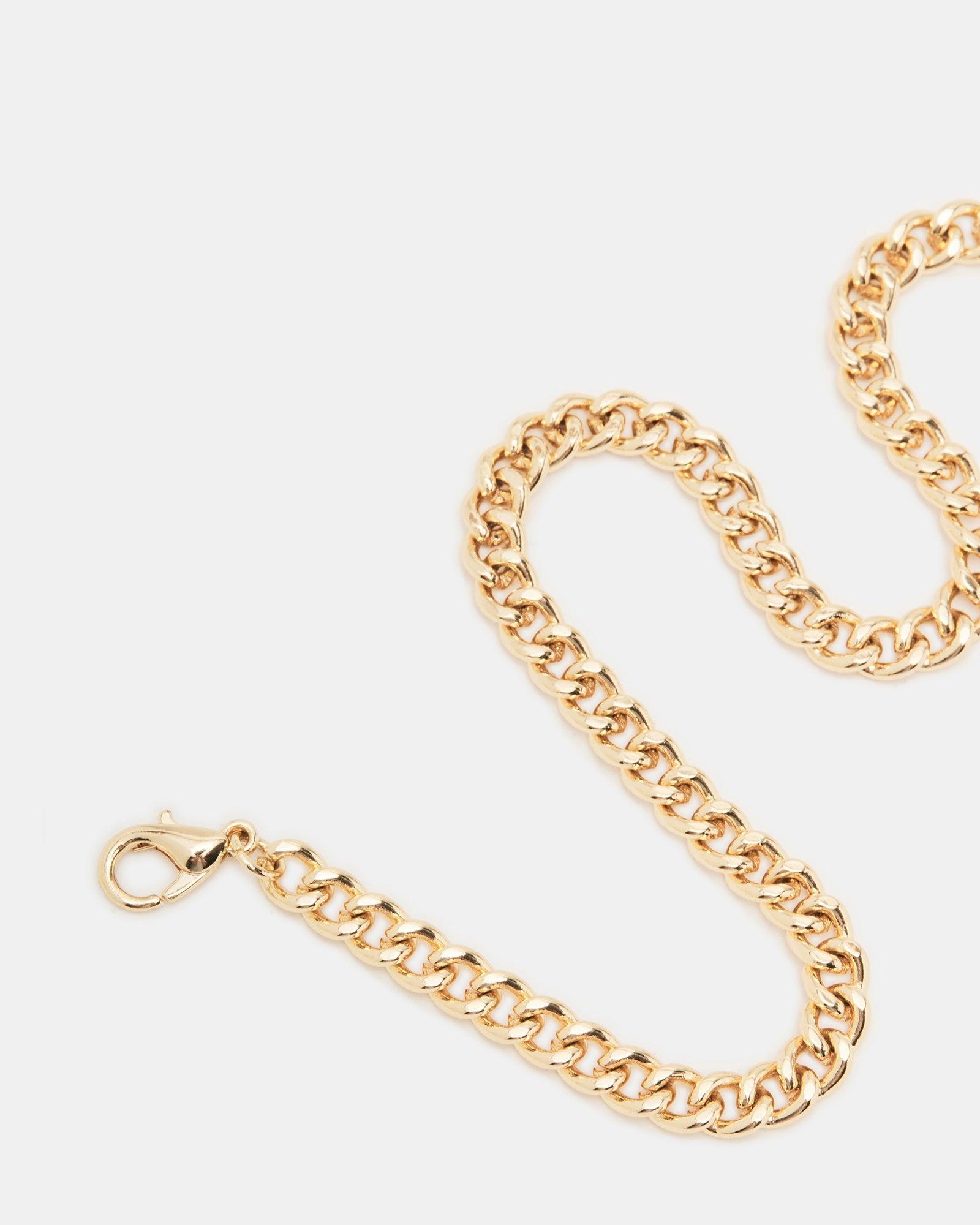 HERRINGBONE ANKLET GOLD Female Product Image