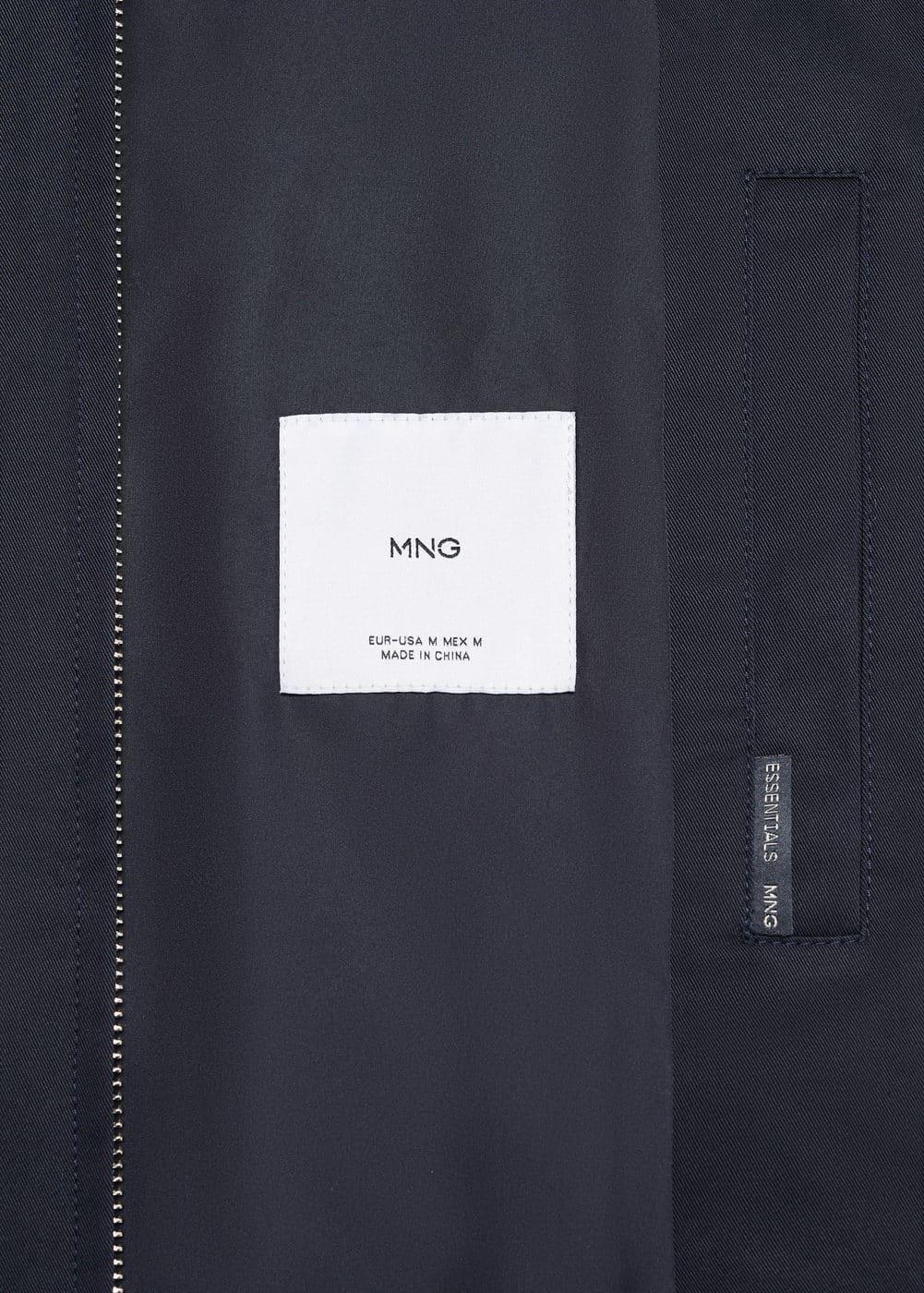 MANGO MAN - Zipper cotton jacket dark navyMen Product Image