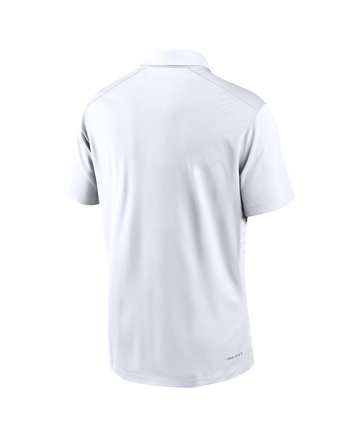 NIKE Men's Crimson Alabama Crimson Tide 2024 Early Season Coaches Sideline Performance Polo In White Product Image