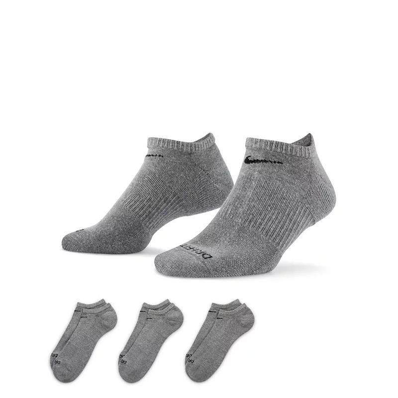 Nike Mens Nike 3 Pack Dri-FIT Plus No Show Socks - Mens Product Image