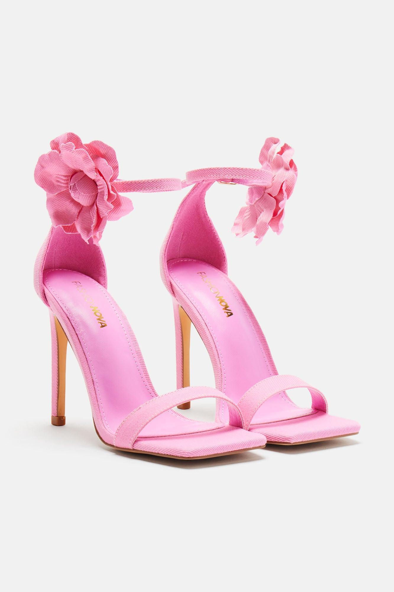 Feeling Sweet Heeled Sandals - Pink Product Image