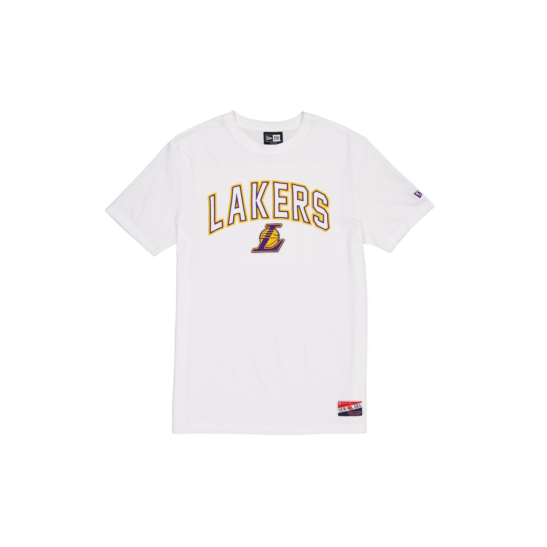 Los Angeles Lakers Throwback White T-Shirt Male Product Image