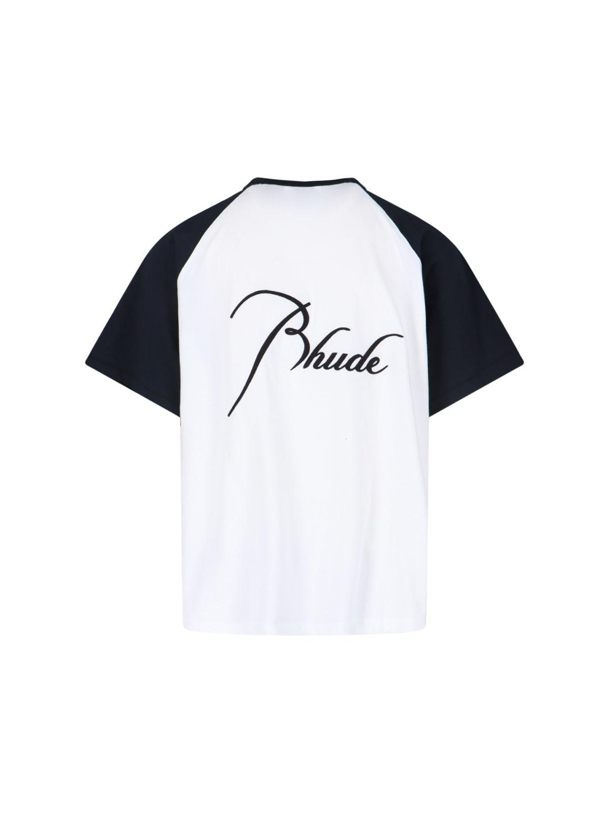 RHUDE Embroidered T-shirt In White Product Image