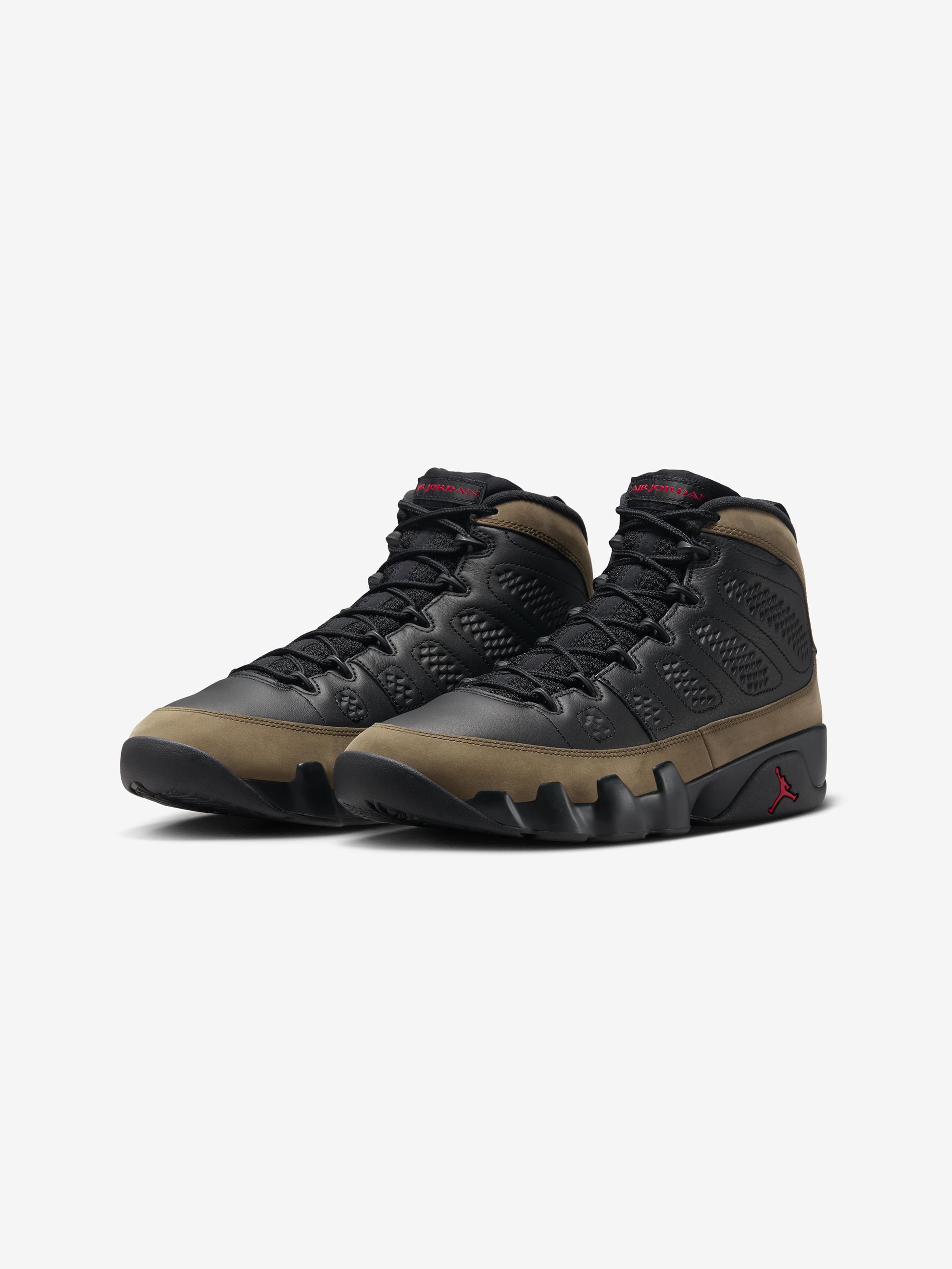 AIR JORDAN 9 RETRO (BLACK/TRUE RED-LIGHT OLIVE) Product Image