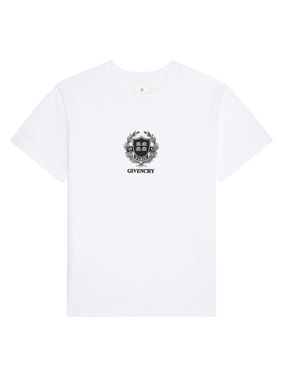 Mens Crest T-Shirt in Cotton Product Image