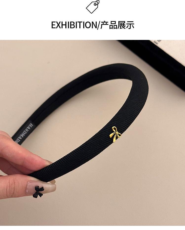 Bow Metal Fabric Headband Product Image