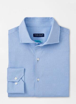 Peter Millar Mens Midlands Excursionist Flex Sport Shirt | Color: Blue Frost | Size: XXL Product Image