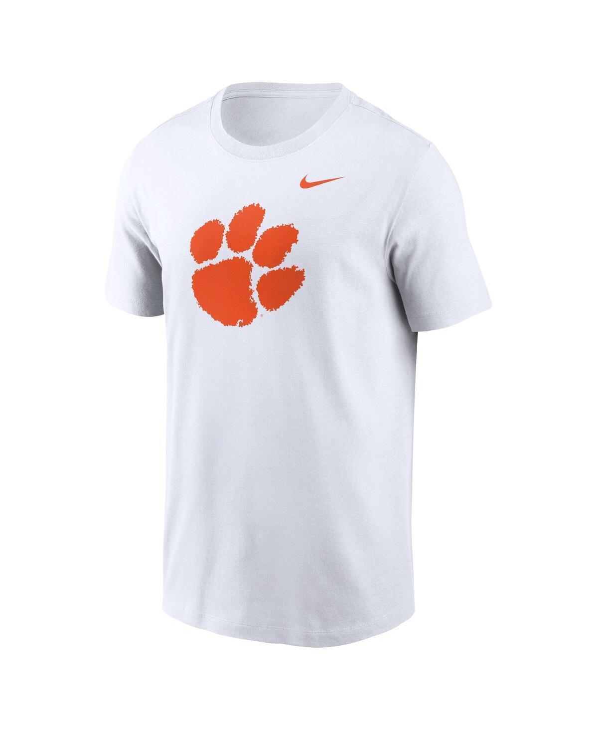 NIKE Men's White Clemson Tigers Primetime Evergreen Logo T-shirt Product Image