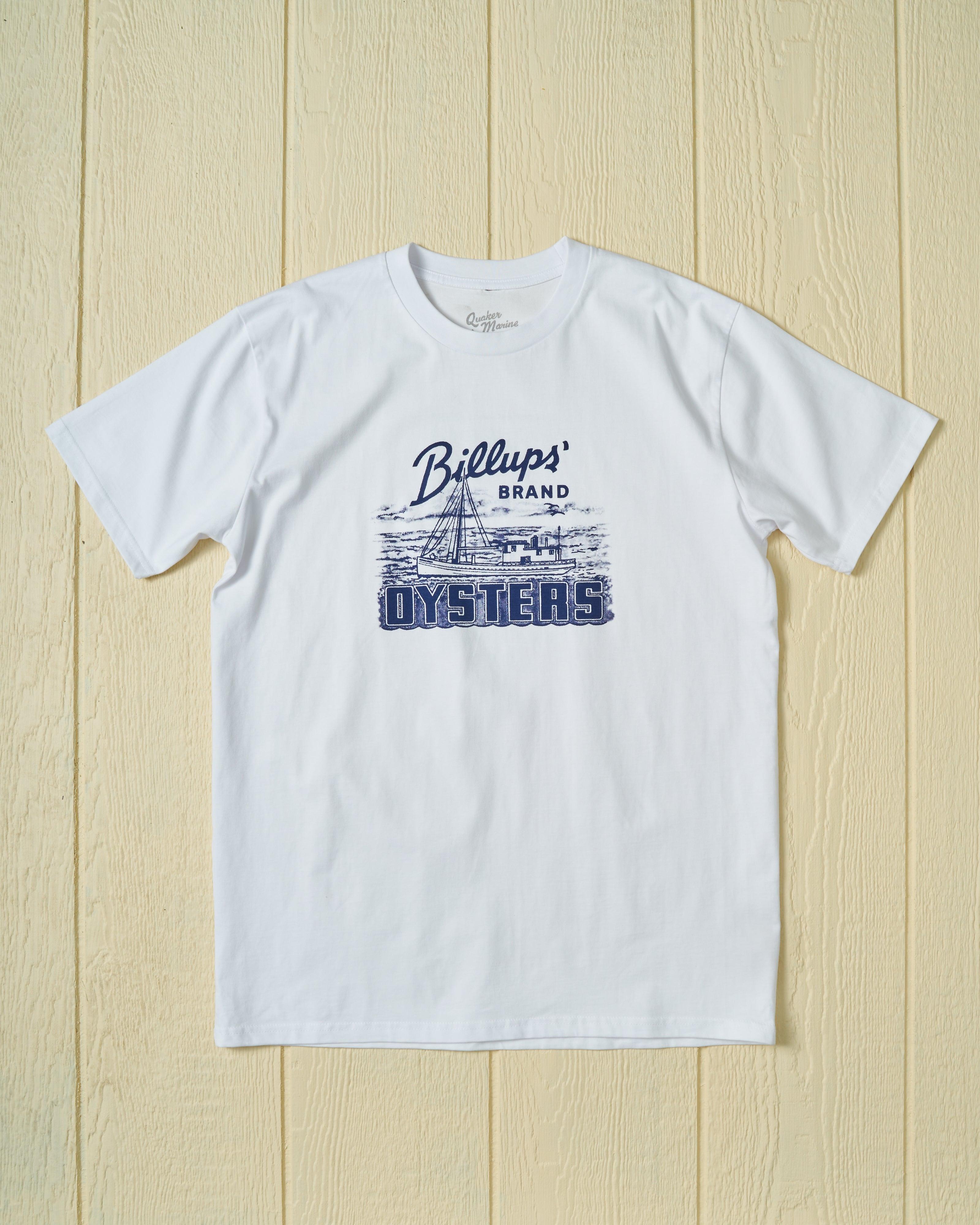 Billups Oysters Tee in White Product Image