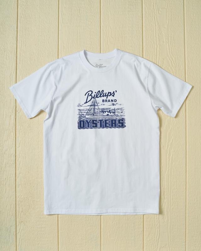 Billups Oysters Tee in White Product Image