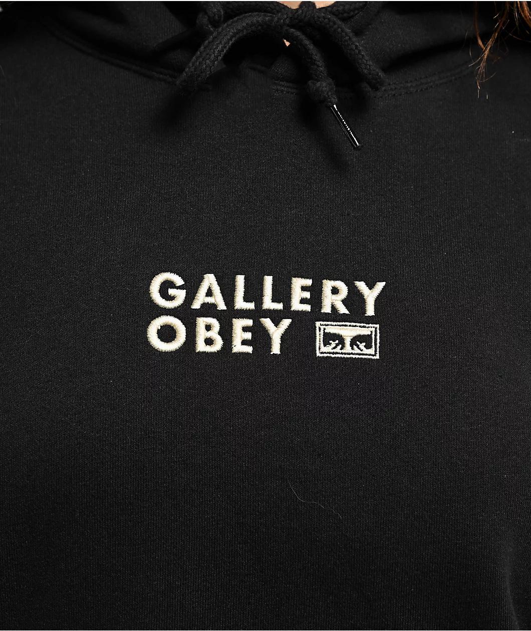 Obey Gallery Black Hoodie Product Image