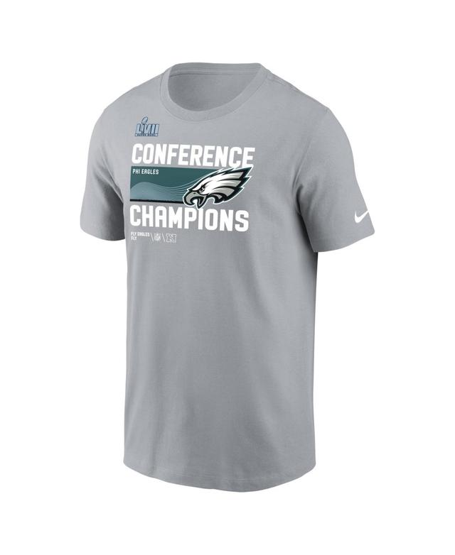 Mens Nike Gray Philadelphia Eagles 2022 Nfc Champions Trophy Collection T-shirt Product Image