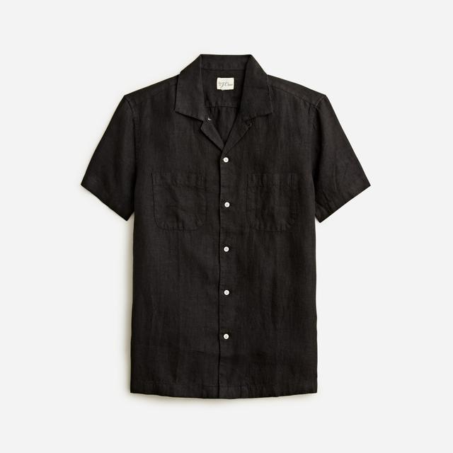 Short-sleeve Baird McNutt Irish linen camp-collar shirt Product Image