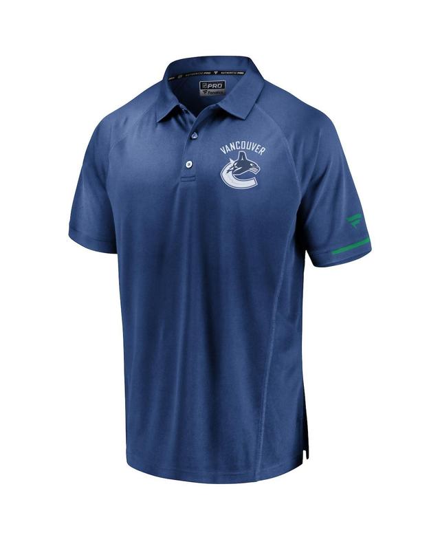 Mens Fanatics Blue Vancouver Canucks Authentic Pro Rinkside Polo Product Image