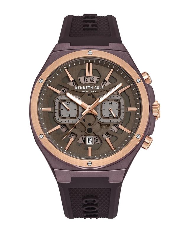 Kenneth Cole Dress Sport Chronograph Silicone Strap Watch, 43.5mm Product Image