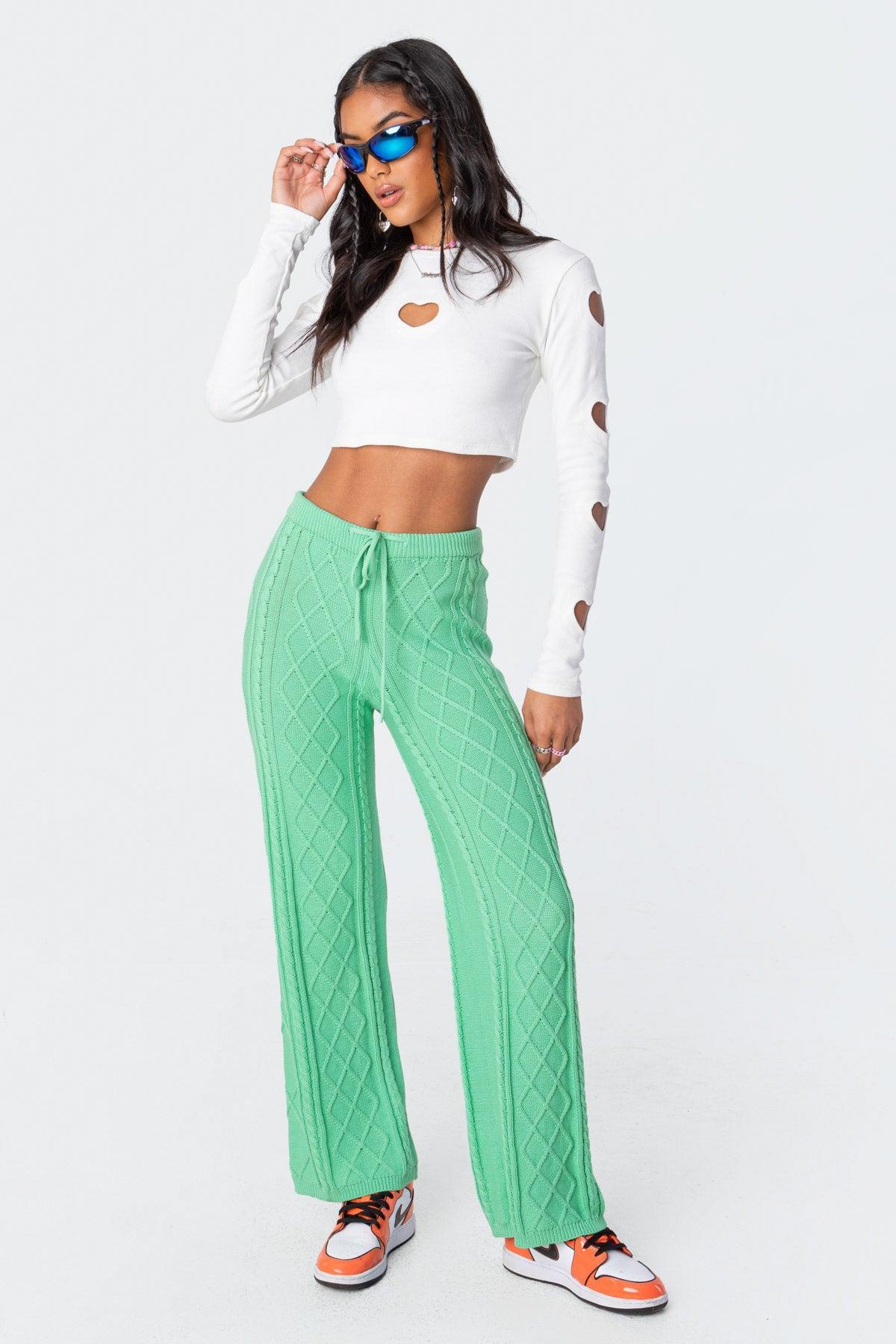 Kasey Cable Knit Pants Product Image