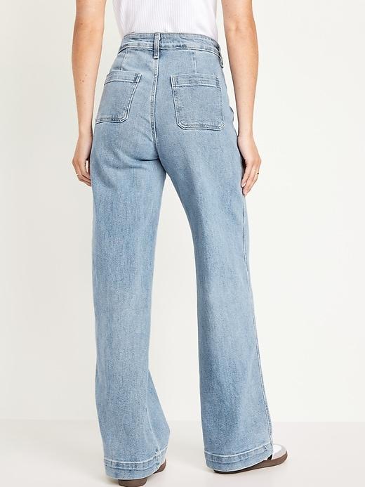 Extra High-Waisted Trouser Wide-Leg Jeans Product Image