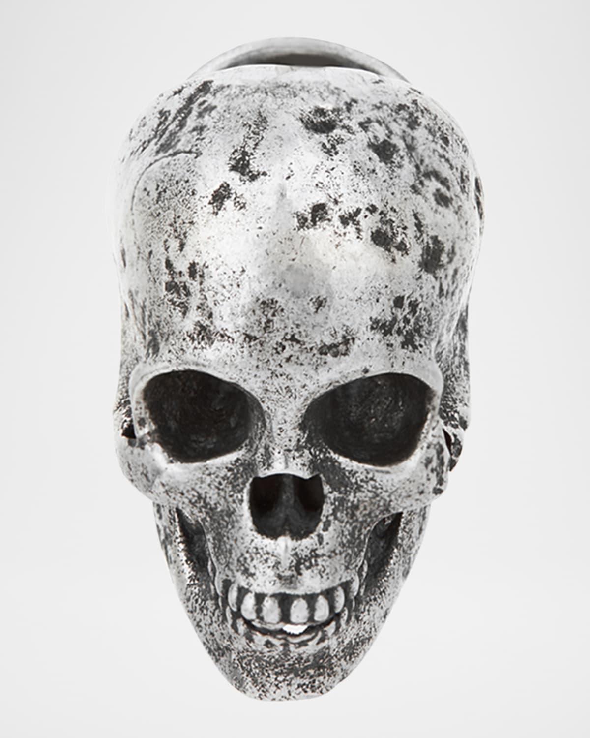 Men's Sterling Silver Skull Pin Product Image