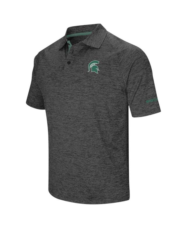 Mens Colosseum Black Michigan State Spartans Big and Tall Down Swing Polo Shirt Product Image