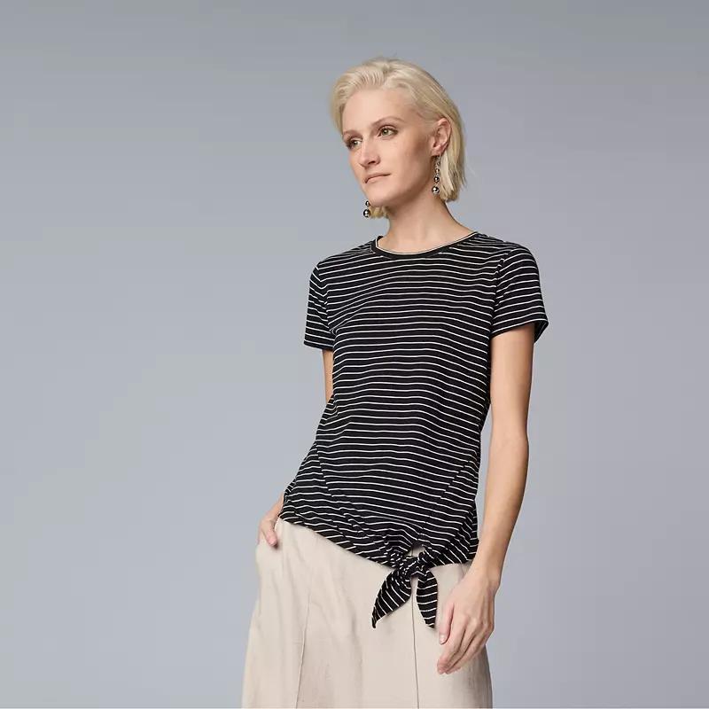 Womens Simply Vera Vera Wang Side Tie Tee Product Image