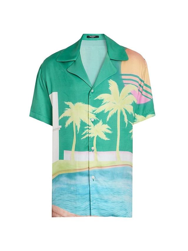 Mens Palm Tree Camp Shirt Product Image