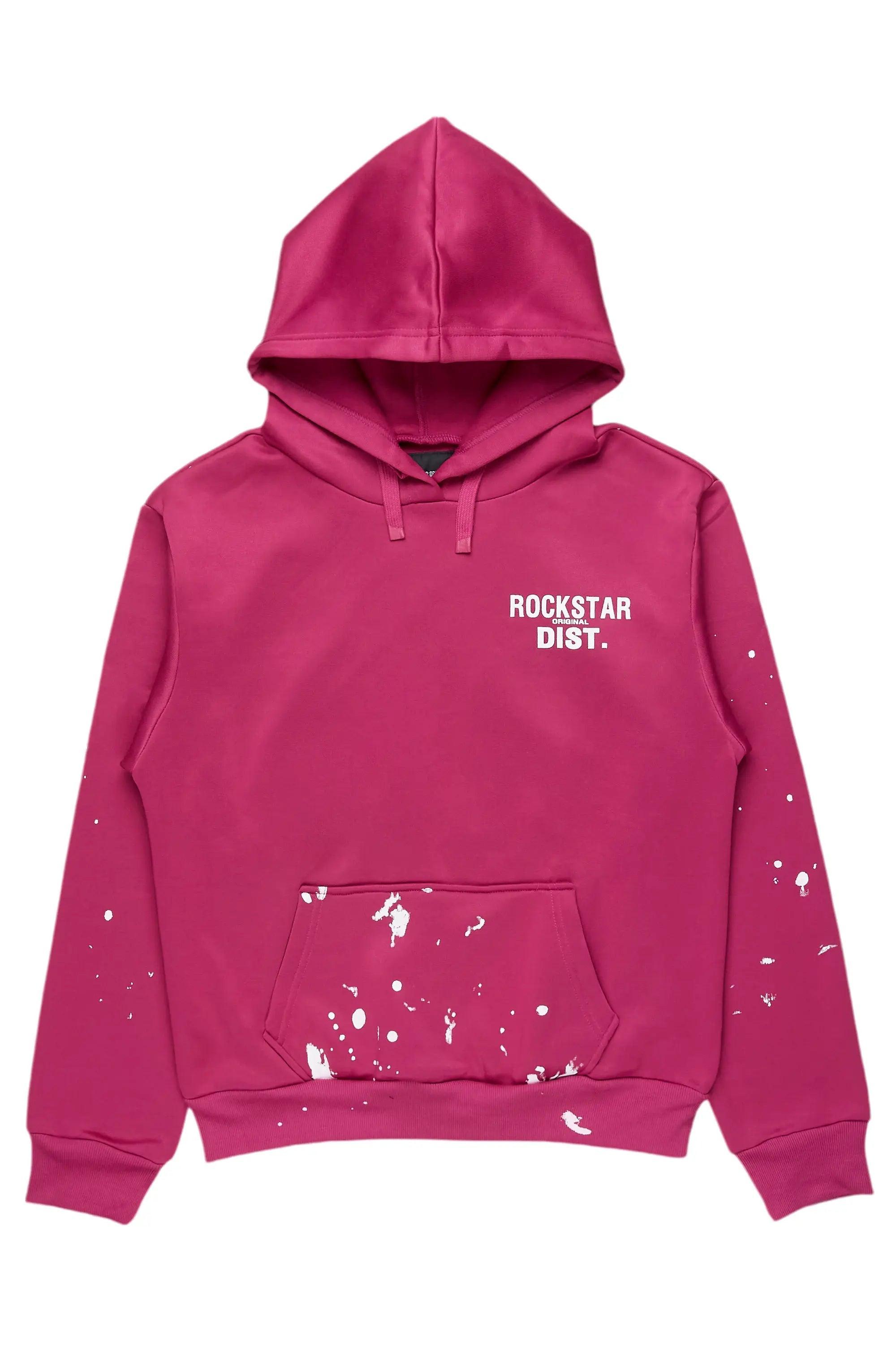 Nylia Fuchsia Oversized Hoodie Female Product Image