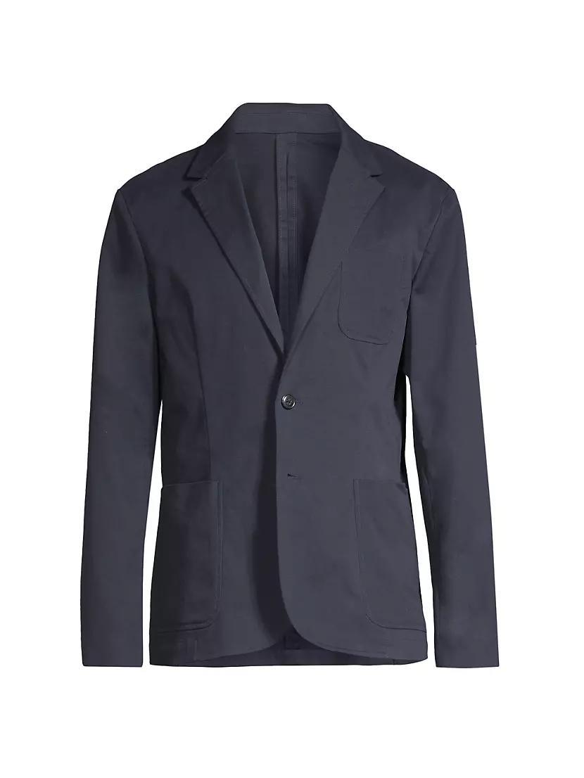 Stretch Cotton Two-Button Blazer Product Image